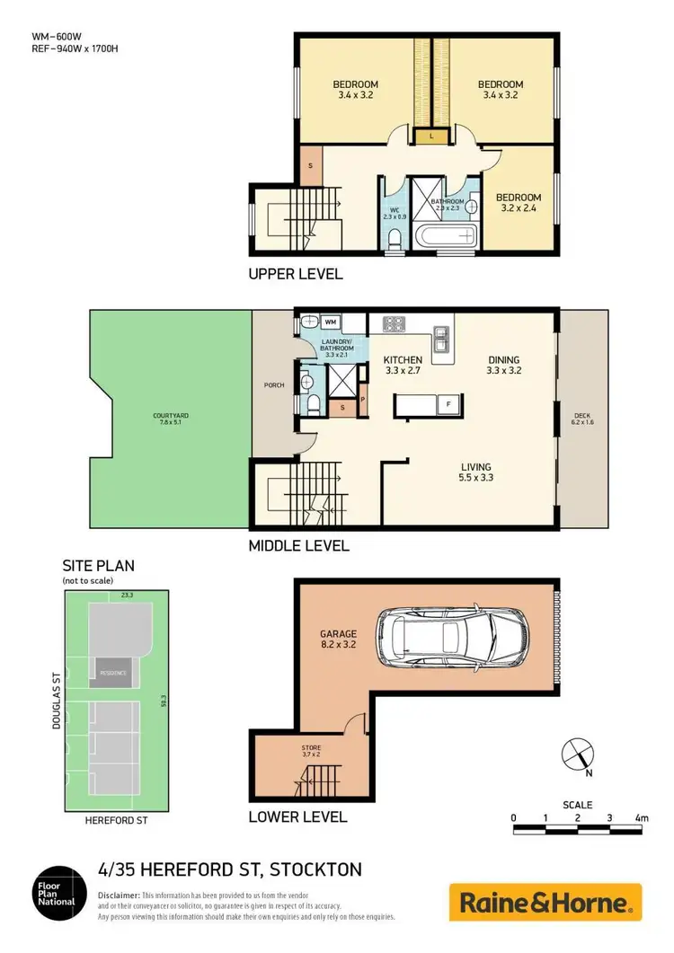 Floorplan of Homely townhouse listing, 4/35 Hereford Street, Stockton NSW 2295