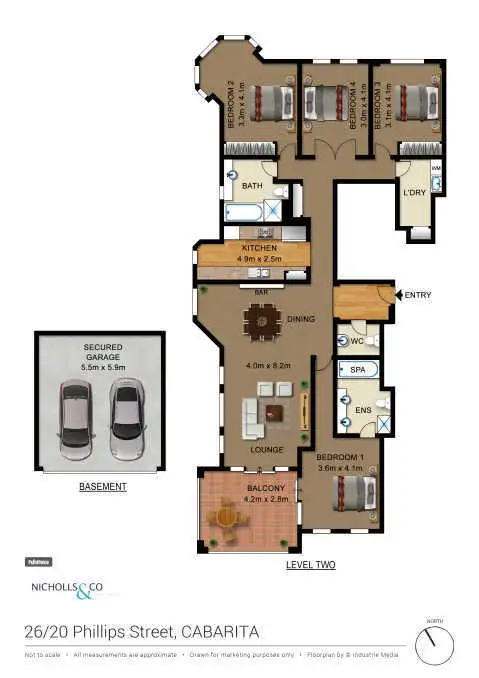 Floorplan of Homely apartment listing, 26/20 Phillips Street, Cabarita NSW 2137