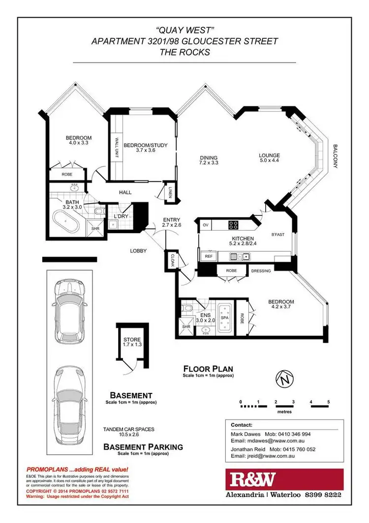 Floorplan of Homely apartment listing, 3201/98 Gloucester Street, The Rocks NSW 2000