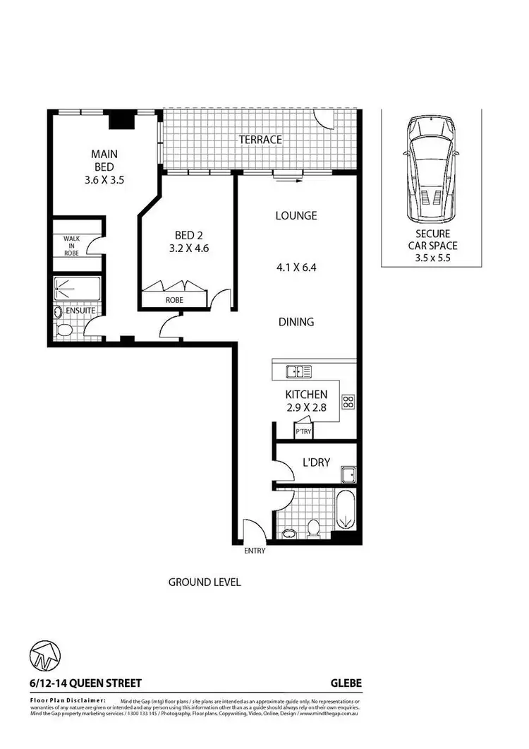 Floorplan of Homely apartment listing, 6/12-14 Queen Street, Glebe NSW 2037