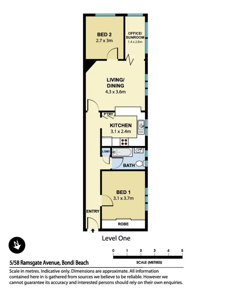 Floorplan of Homely apartment listing, 5/58 Ramsgate Avenue, Bondi Beach NSW 2026