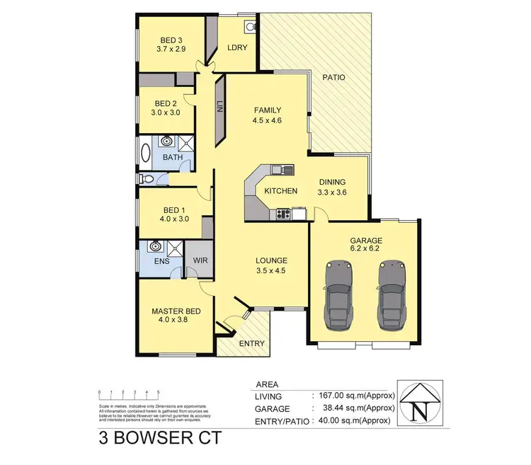 Floorplan of Homely house listing, 3 Bowser Court, Wodonga VIC 3690