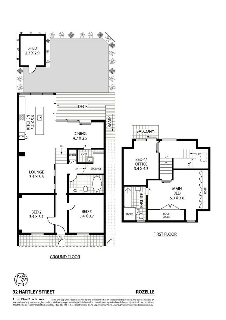 Floorplan of Homely house listing, 32 Hartley Street, Rozelle NSW 2039