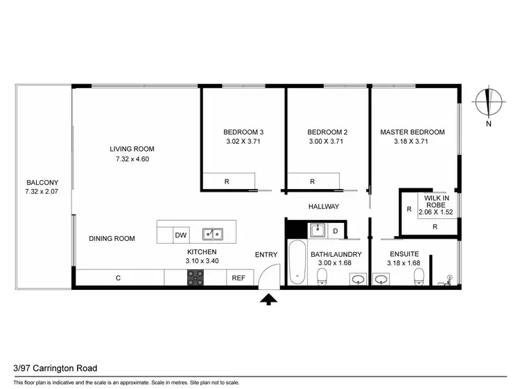 Floorplan of Homely apartment listing, 3/97 Carrington Road, Coogee NSW 2034