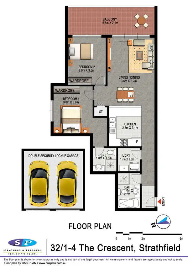 Floorplan of Homely apartment listing, 32/1-4 The Crescent, Strathfield NSW 2135