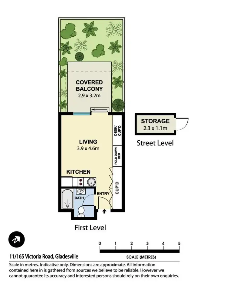 Floorplan of Homely studio listing, Unit 11/165 Victoria Road, Gladesville NSW 2111
