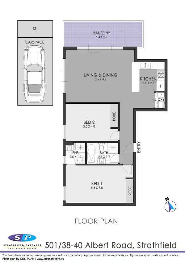 Floorplan of Homely apartment listing, Level 5/21/38 Albert Road, Strathfield NSW 2135