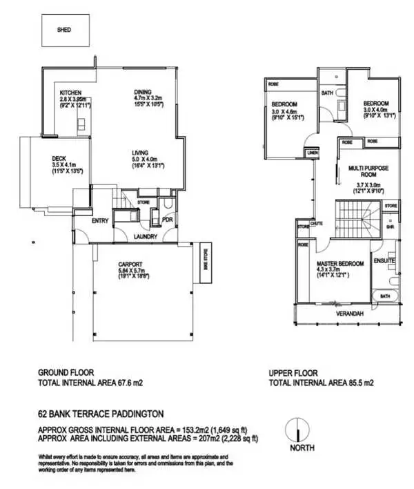 Floorplan of Homely house listing, 62 Bank Terrace, Paddington QLD 4064