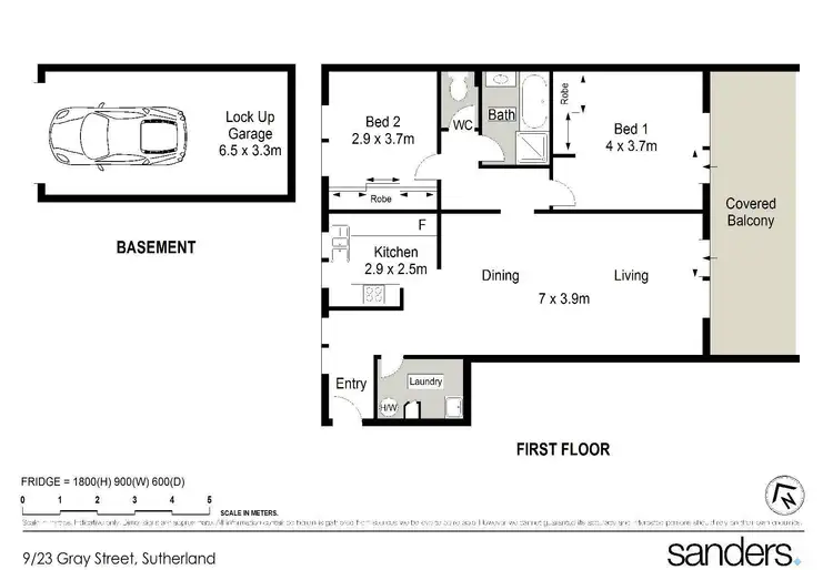 Floorplan of Homely apartment listing, 9/23 Gray Street, Sutherland NSW 2232