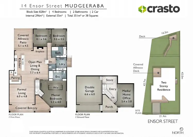 Floorplan of Homely house listing, 14 Ensor Street, Mudgeeraba QLD 4213