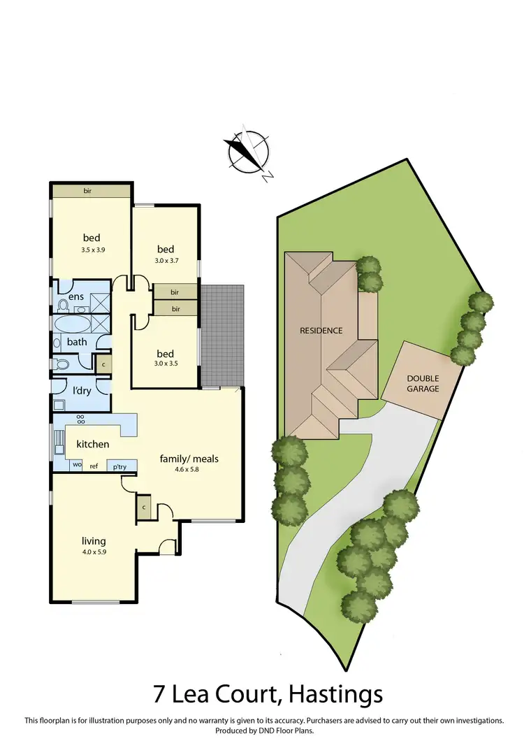 Floorplan of Homely house listing, 7 Lea Court, Hastings VIC 3915