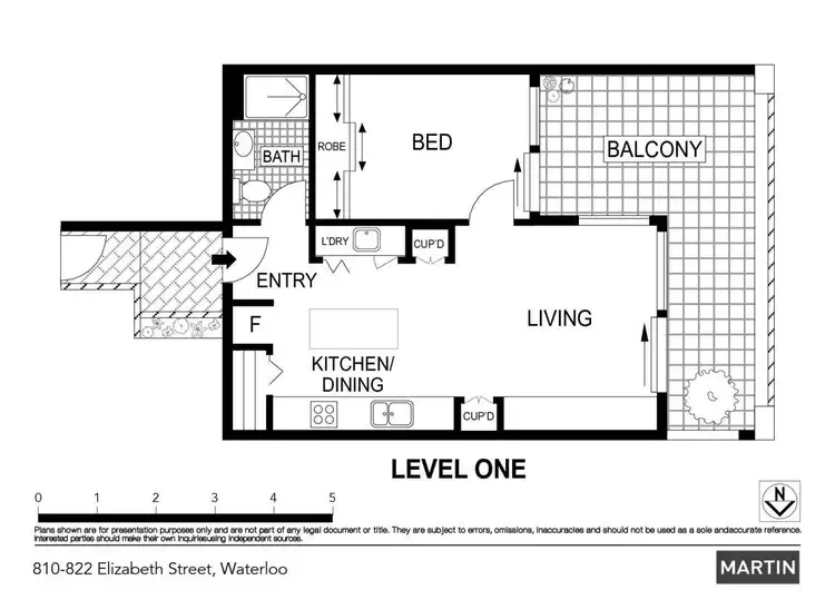 Floorplan of Homely apartment listing, D138/810-822 Elizabeth Street, Waterloo NSW 2017