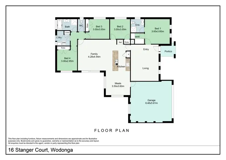 Floorplan of Homely house listing, 16 Stanger Court, Wodonga VIC 3690