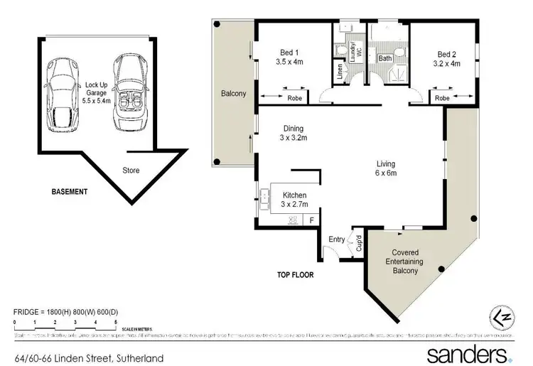 Floorplan of Homely unit listing, 64/60-66 Linden Street, Sutherland NSW 2232