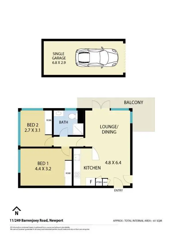 Floorplan of Homely unit listing, 11/249 Barrenjoey Road, Newport NSW 2106