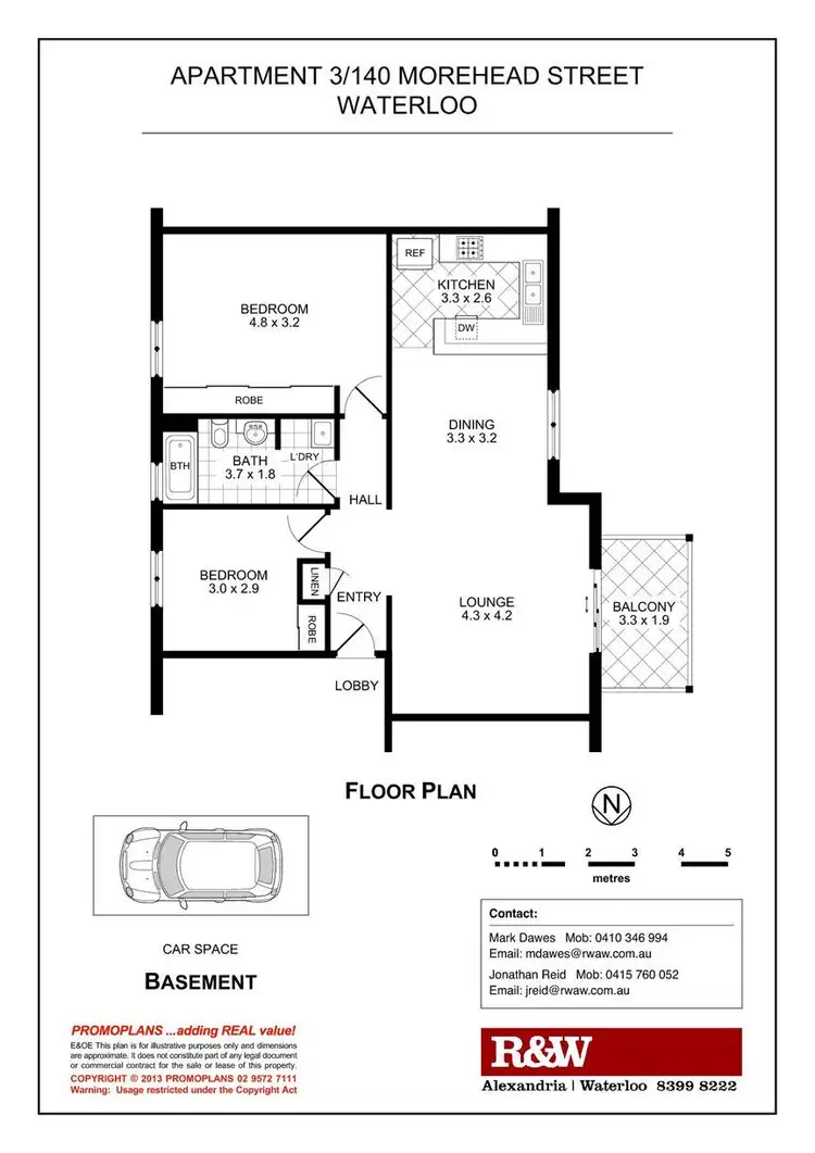 Floorplan of Homely apartment listing, 3/140 Morehead Street, Waterloo NSW 2017