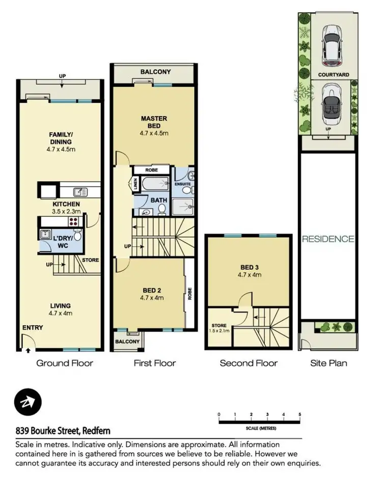 Floorplan of Homely terrace listing, 839 Bourke Street, Redfern NSW 2016