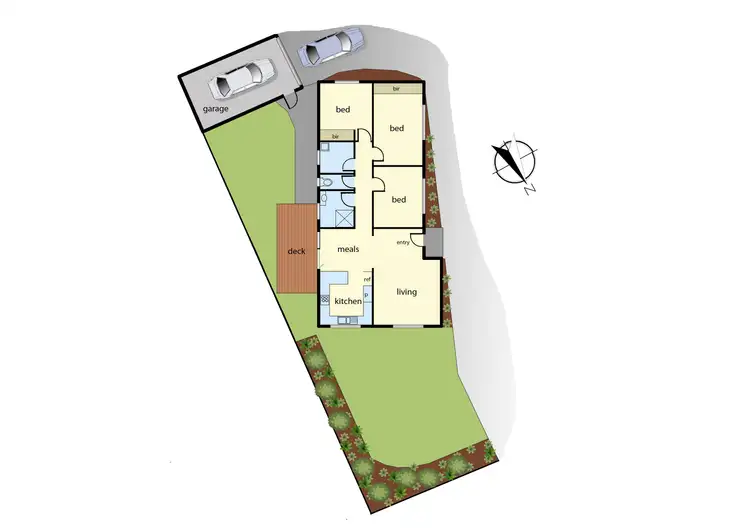 Floorplan of Homely unit listing, 1/6 Peach Court, Doveton VIC 3177