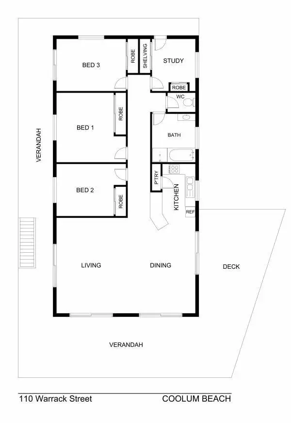 Floorplan of Homely house listing, 110 Warrack Street, Coolum Beach QLD 4573