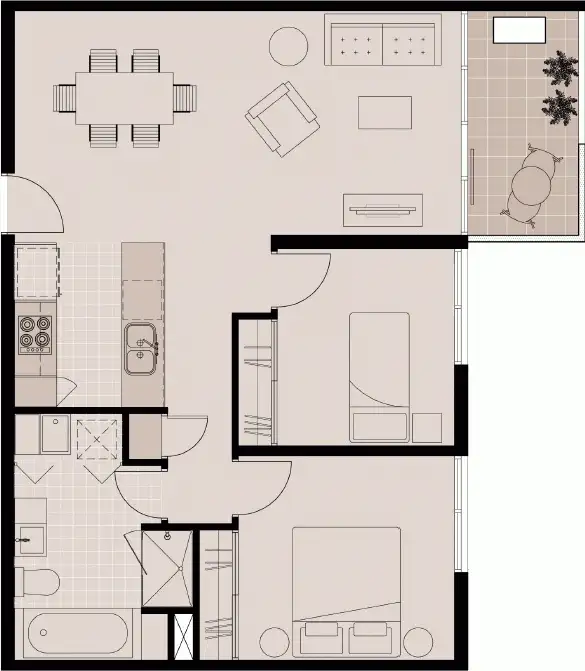 Floorplan of Homely apartment listing, 117/300 Young Street, Fitzroy VIC 3065