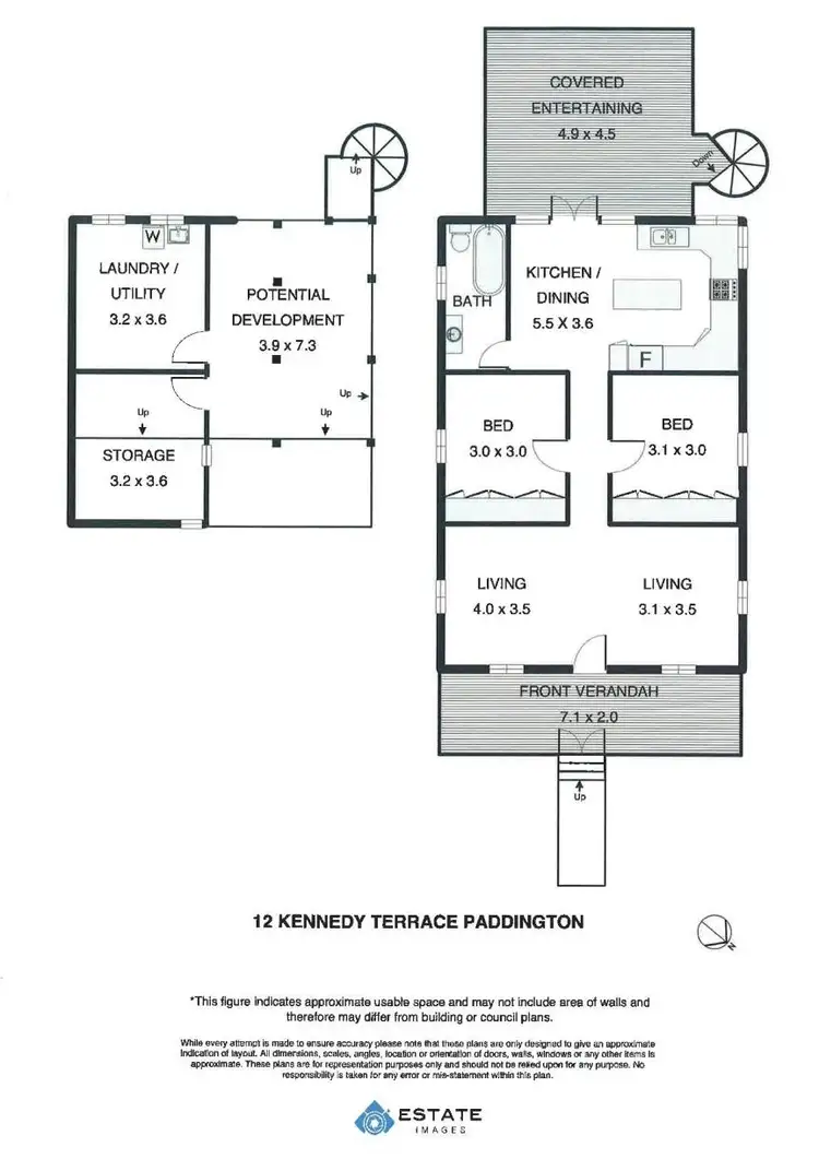 Floorplan of Homely house listing, 12 Kennedy Terrace, Paddington QLD 4064