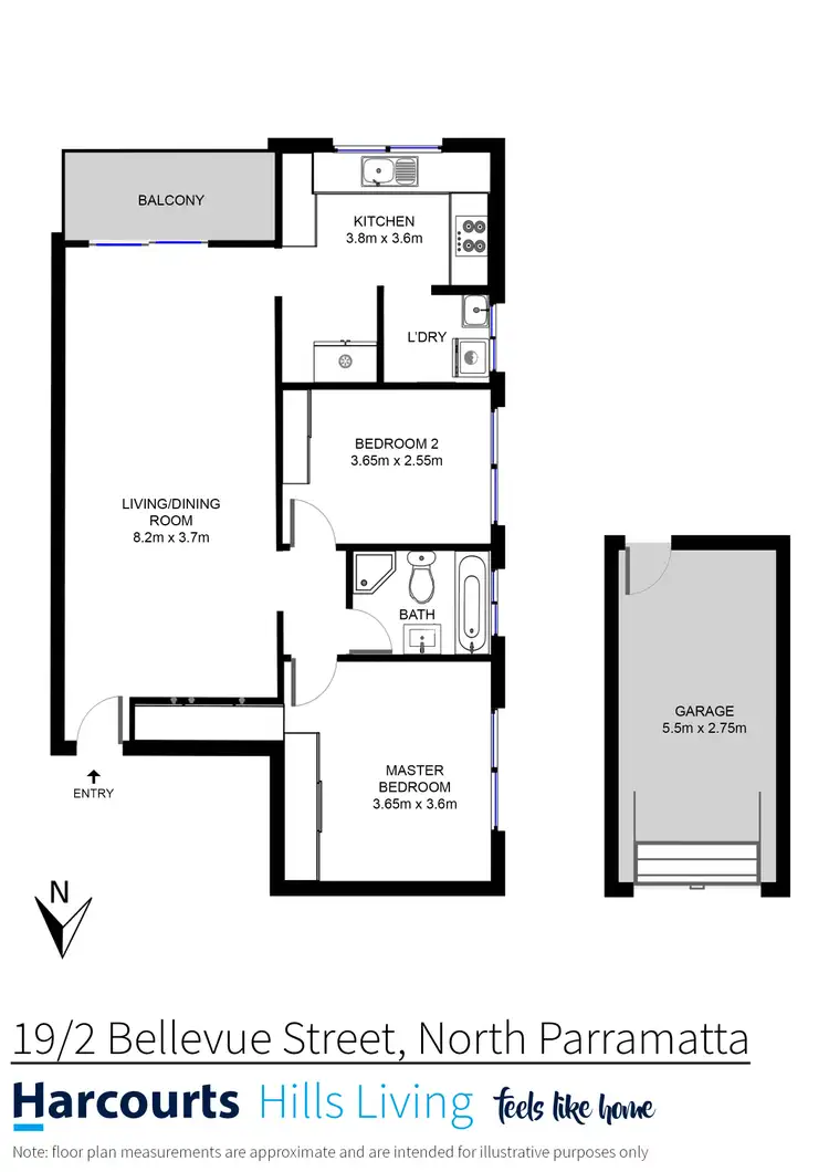 Floorplan of Homely apartment listing, 19/2 Bellevue Street, North Parramatta NSW 2151