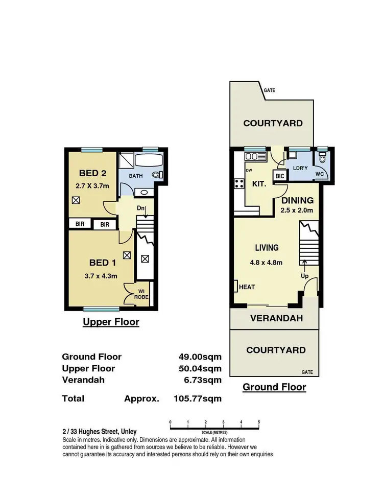 Floorplan of Homely unit listing, 2/33 Hughes Street, Unley SA 5061