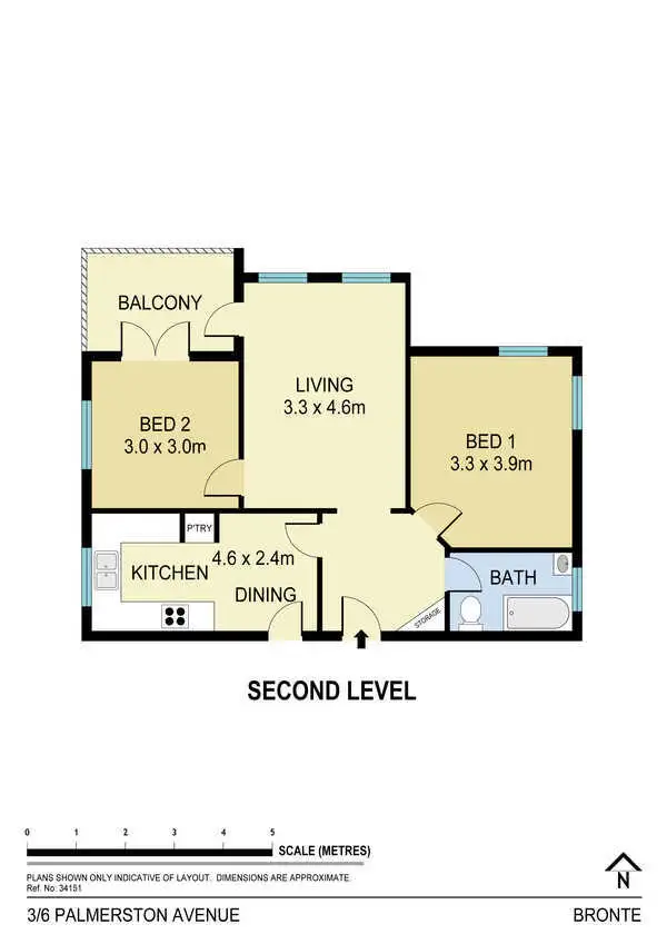 Floorplan of Homely apartment listing, 3/6 Palmerston Avenue, Bronte NSW 2024
