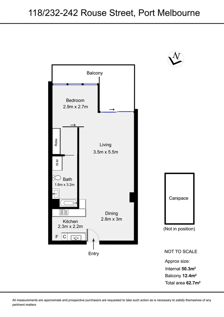 Floorplan of Homely apartment listing, 118/232-242 Rouse Street, Port Melbourne VIC 3207