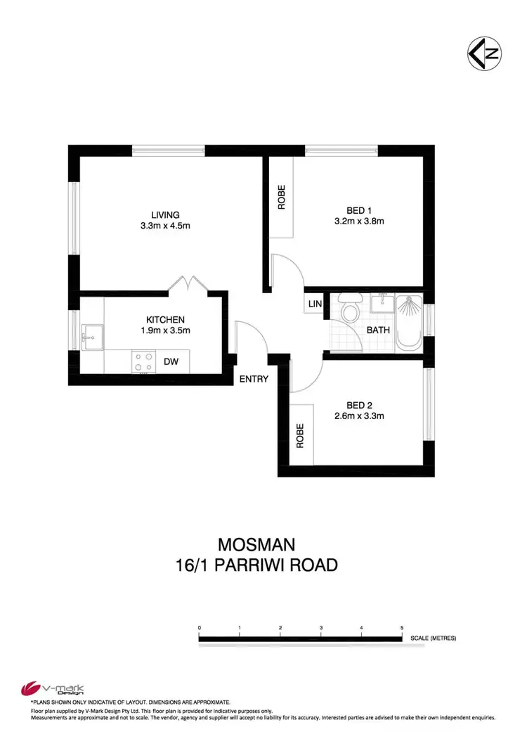 Floorplan of Homely apartment listing, 16/1 Parriwi Road, Mosman NSW 2088