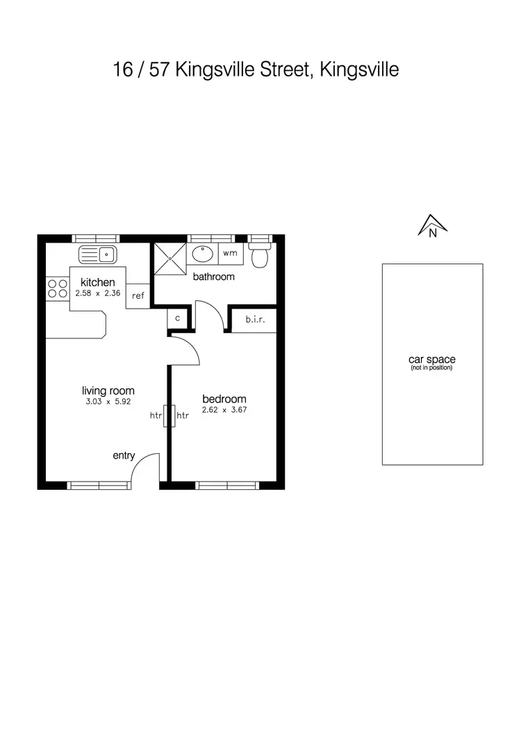 Floorplan of Homely apartment listing, 16/57 Kingsville Street, Kingsville VIC 3012