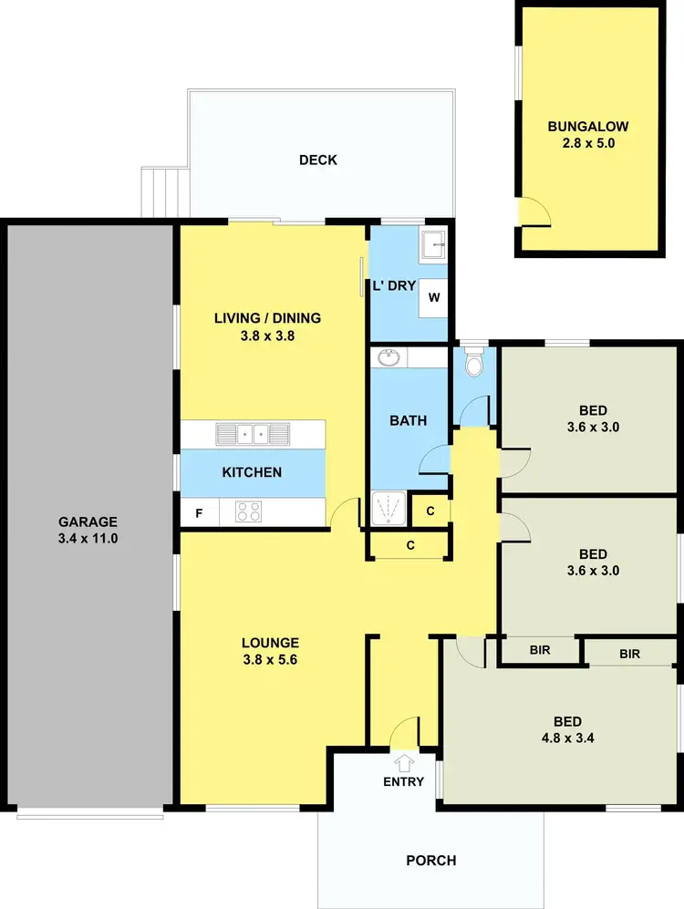 Floorplan of Homely house listing, 24 Hampden Street, Dallas VIC 3047
