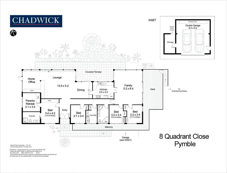 Floorplan of Homely house listing, 8 Quadrant Close, Pymble NSW 2073