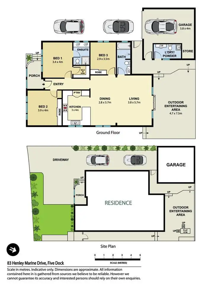 Floorplan of Homely house listing, 83 Henley Marine Drive, Rodd Point NSW 2046