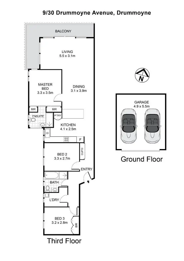 Floorplan of Homely unit listing, 9/30 Drummoyne Avenue, Drummoyne NSW 2047