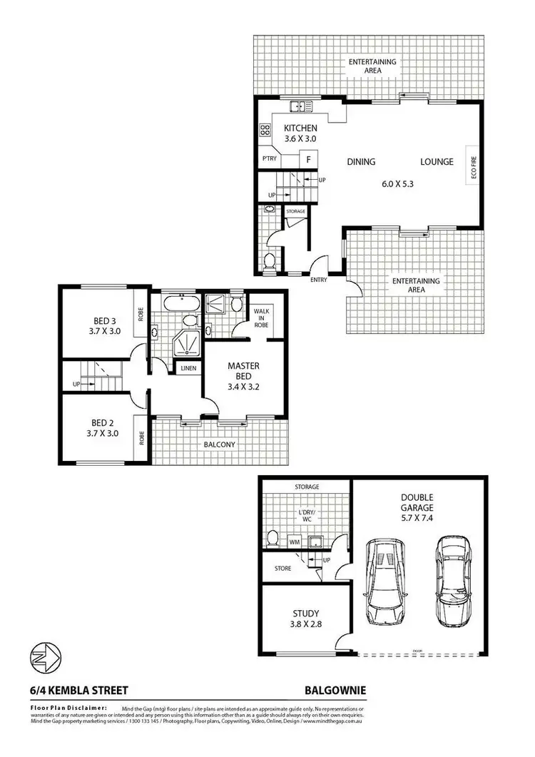 Floorplan of Homely townhouse listing, Unit 6/4 Kembla Street, Balgownie NSW 2519