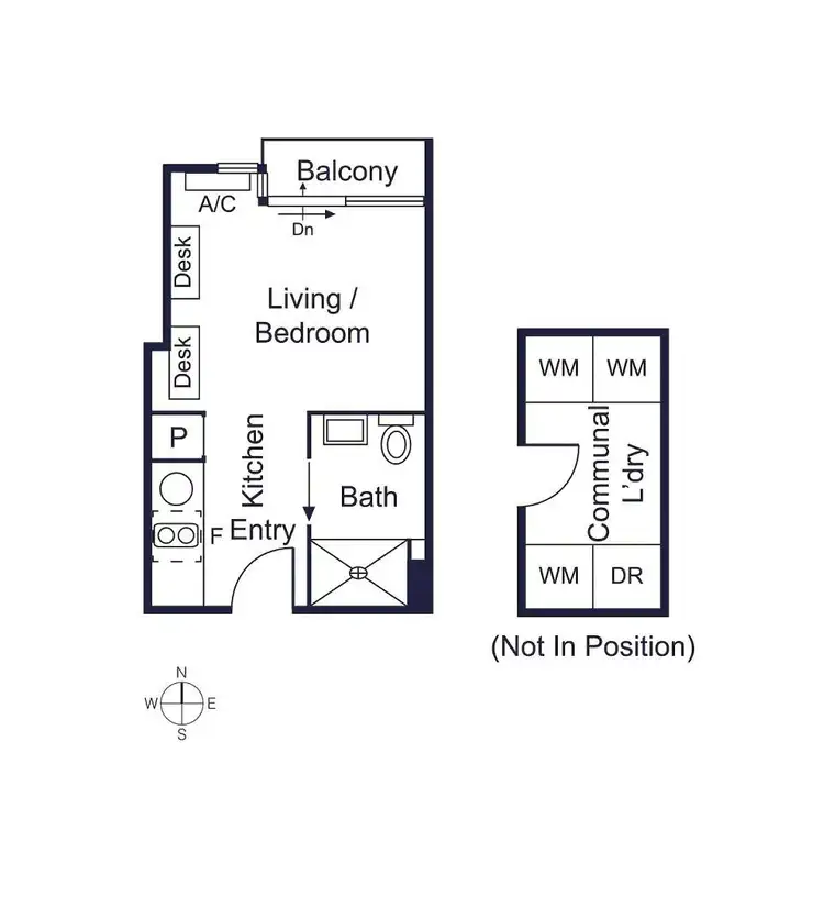 Floorplan of Homely studio listing, 507/K13 Raleigh Street, Windsor VIC 3181