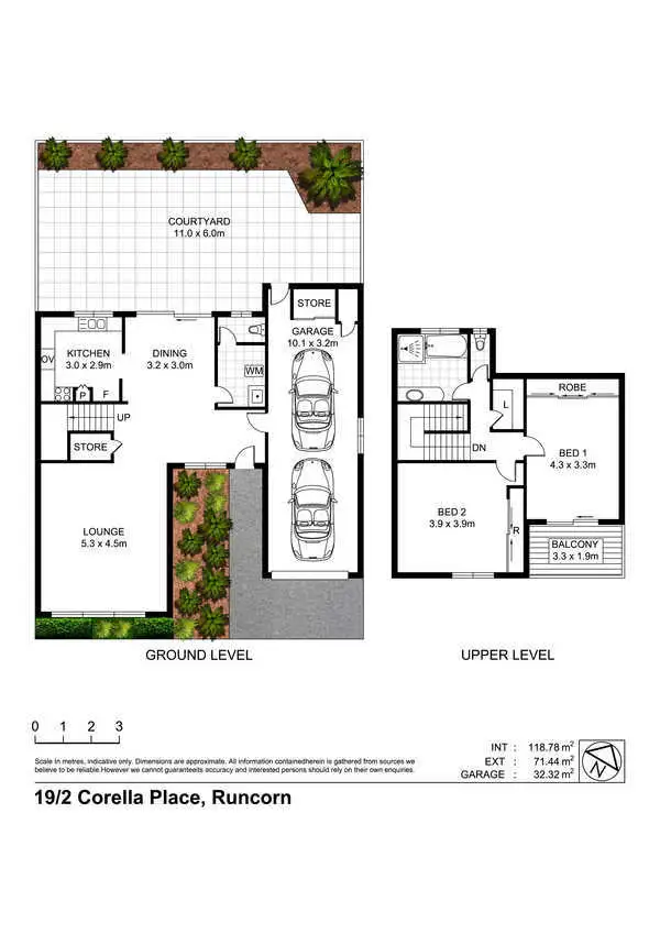 Floorplan of Homely townhouse listing, 19/2 Corella Place, Runcorn QLD 4113