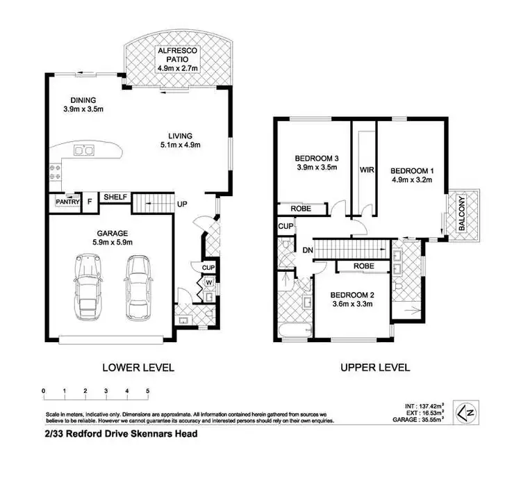 Floorplan of Homely townhouse listing, 2/33 Redford Drive, Skennars Head NSW 2478