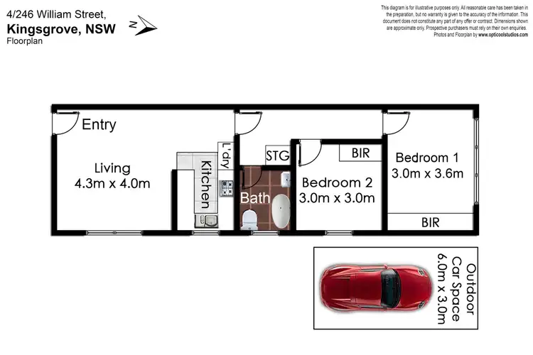 Floorplan of Homely unit listing, 4/246 William Street, Kingsgrove NSW 2208