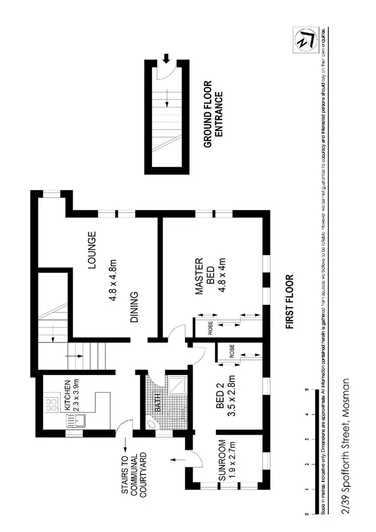 Floorplan of Homely apartment listing, 2/39 Spofforth Street, Mosman NSW 2088