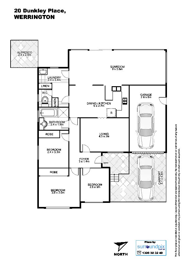 Floorplan of Homely house listing, 20 Dunkley Place, Werrington NSW 2747