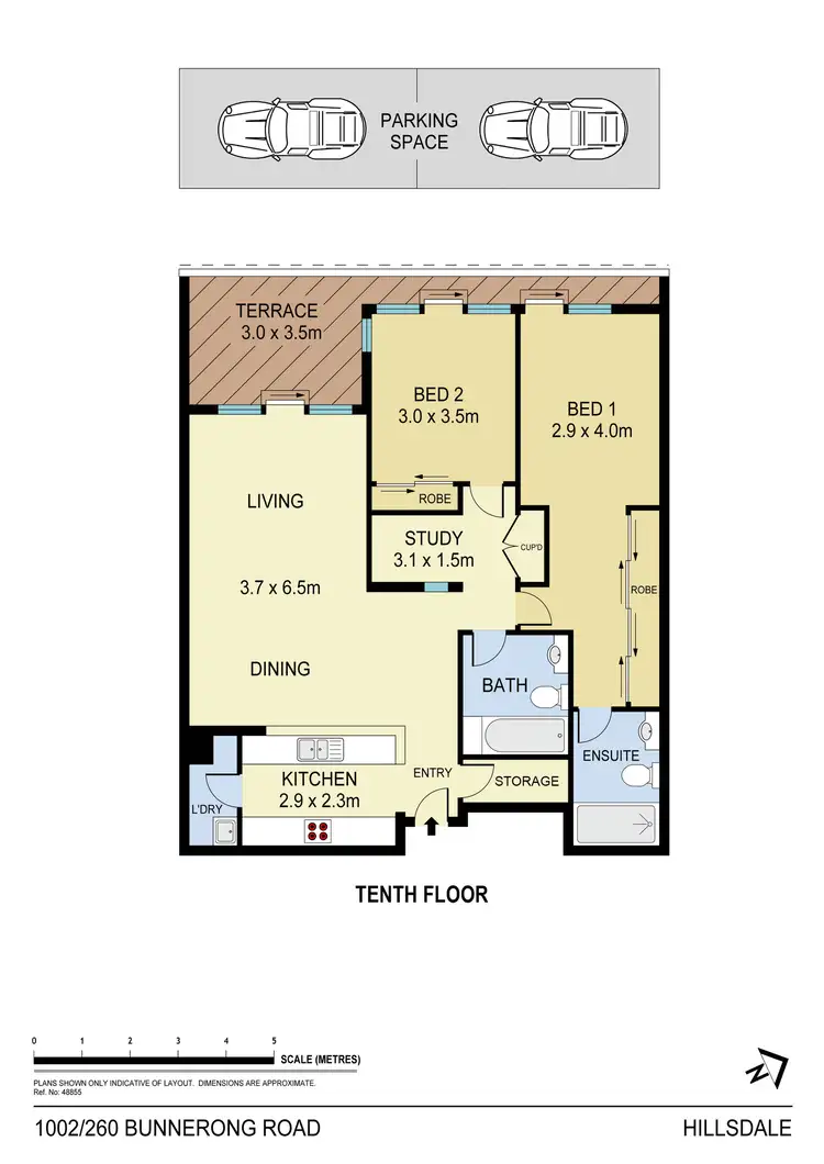 Floorplan of Homely apartment listing, 1002/260 Bunnerong Road, Hillsdale NSW 2036