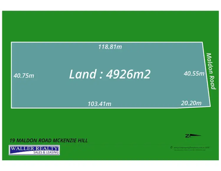 Floorplan of Homely land listing, 19 Maldon Road, Mckenzie Hill VIC 3451
