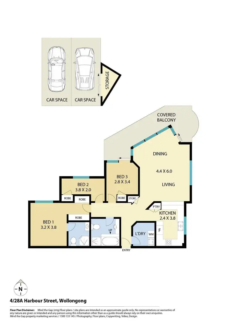Floorplan of Homely apartment listing, 4/28A Harbour Street, Wollongong NSW 2500