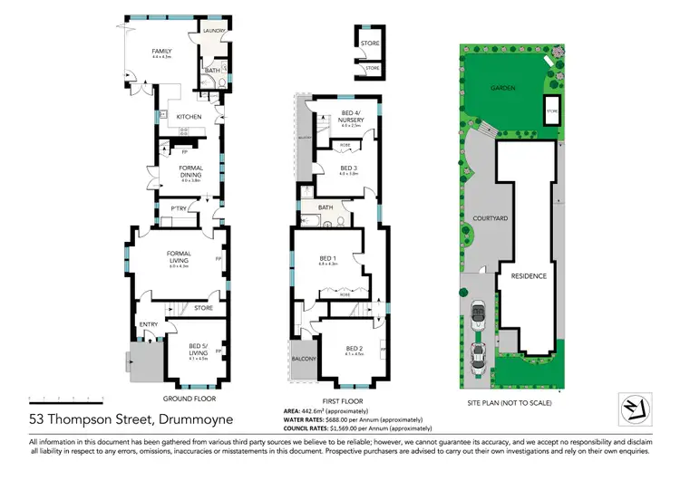 Floorplan of Homely house listing, 53 Thompson Street, Drummoyne NSW 2047