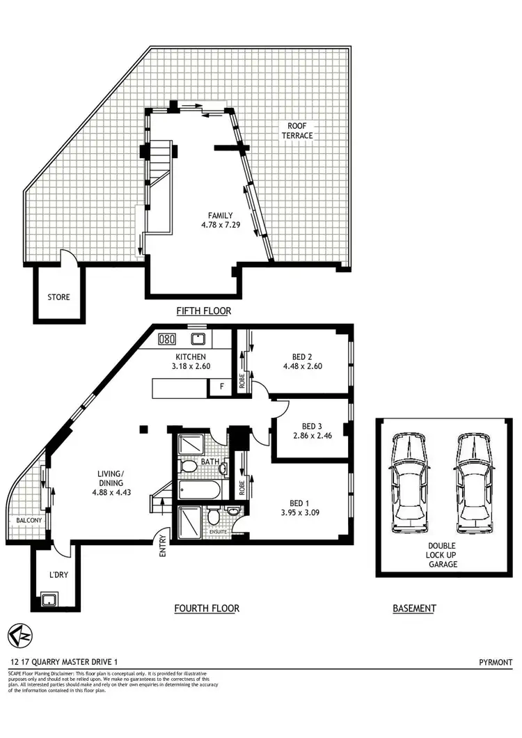 Floorplan of Homely apartment listing, 12/17 Quarry Mster Drive, Pyrmont NSW 2009