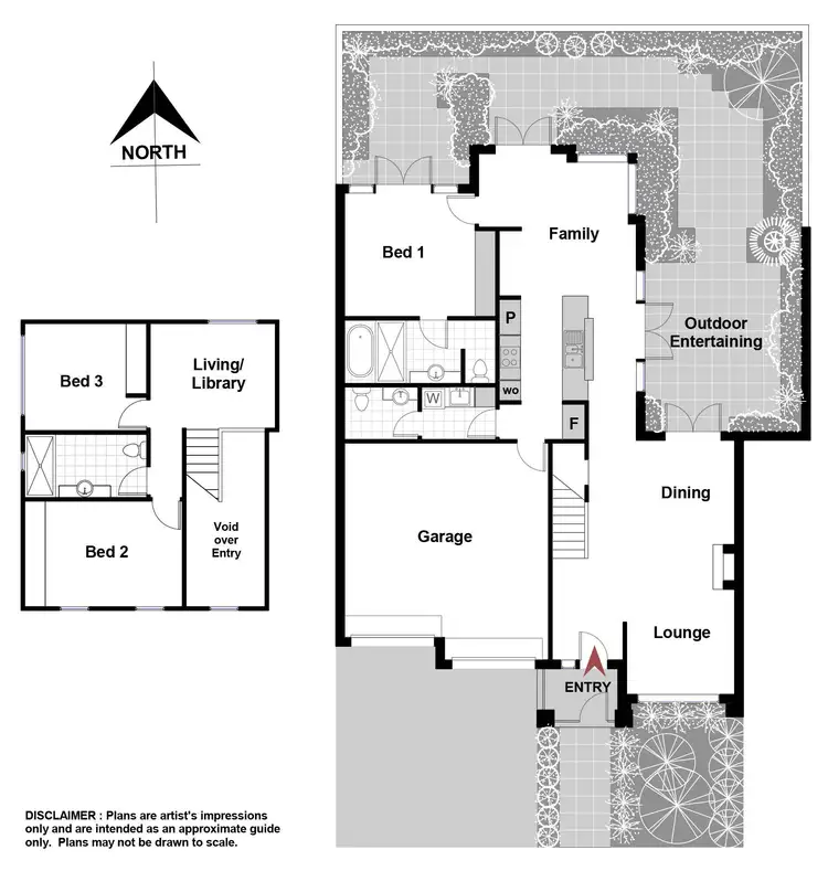 Floorplan of Homely townhouse listing, 2/10 Hutchins Street, Yarralumla ACT 2600