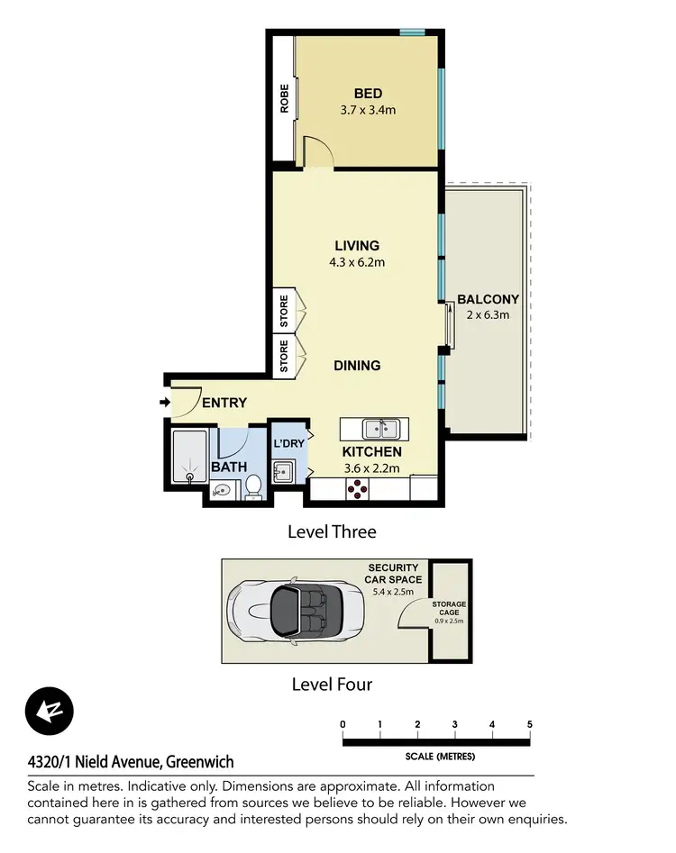Floorplan of Homely apartment listing, 4302/1 Nield Avenue, Greenwich NSW 2065