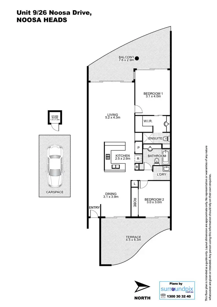 Floorplan of Homely unit listing, 9/26 Noosa Drive, Noosa Heads QLD 4567